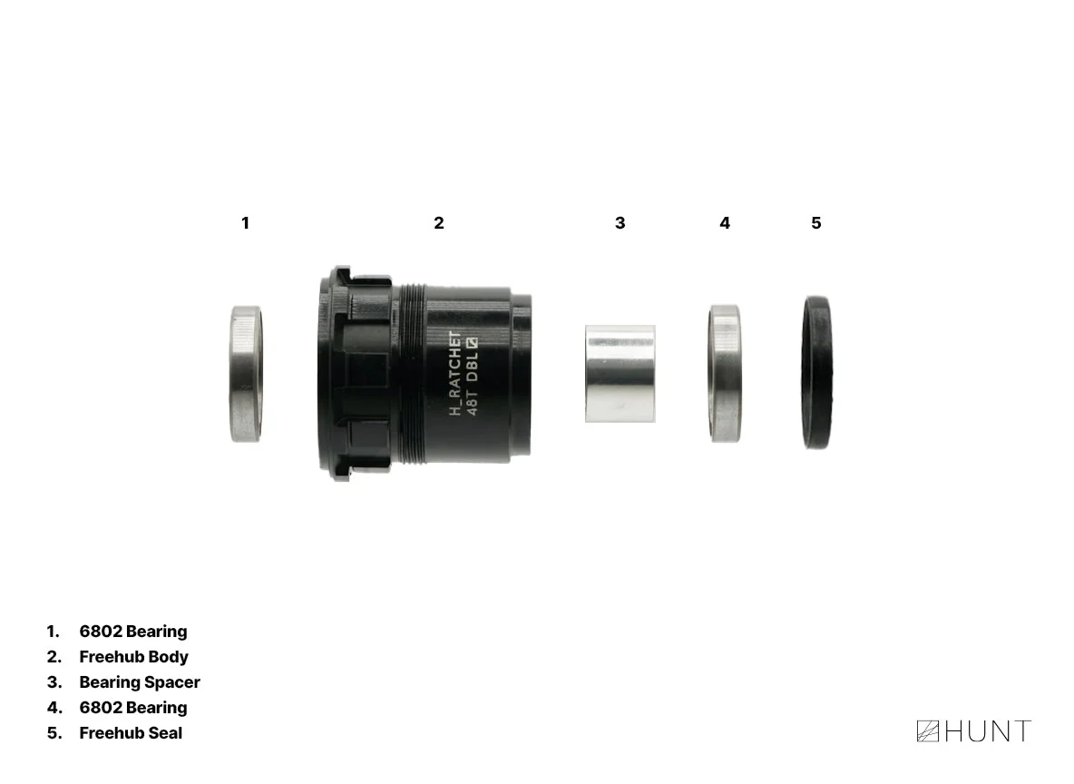 H_Ratchet DBL 48T Freehub And Disc And Spring Set Bundle| SRAM XD/XDR - Image 2