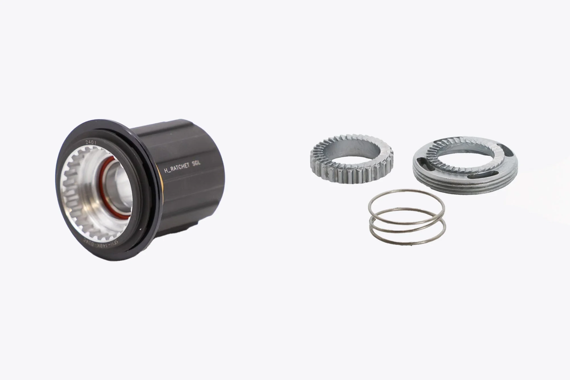 H_Ratchet SGL 36T Freehub And Disc And Spring Set Bundle | Shimano/SRAM HG Splined | Stainless Steel Bearing