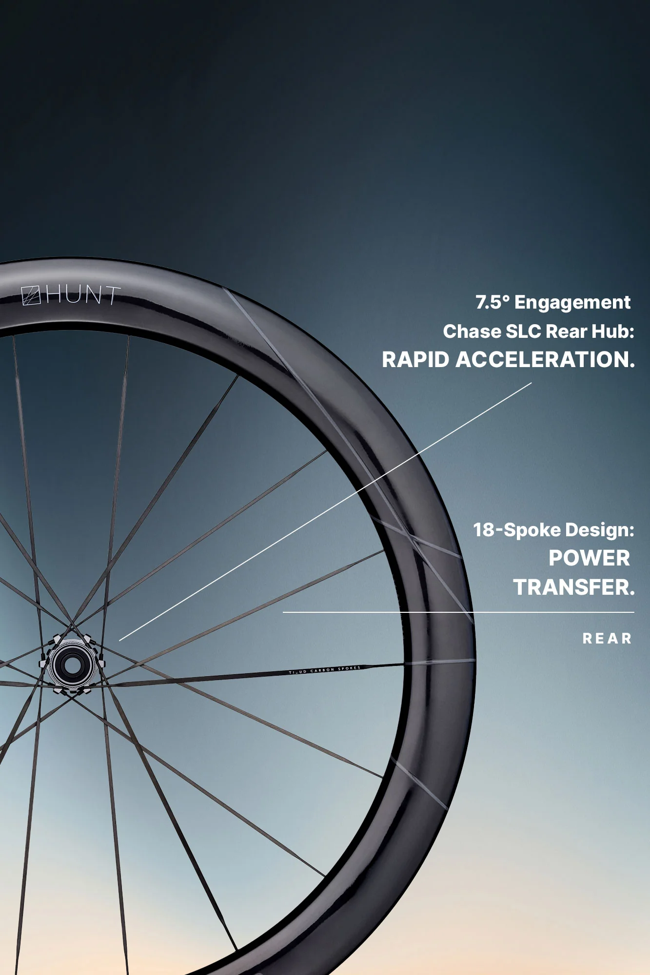 HUNT 5AM Limitless Ti_UD Carbon Spoke Disc Wheelset - Image 11