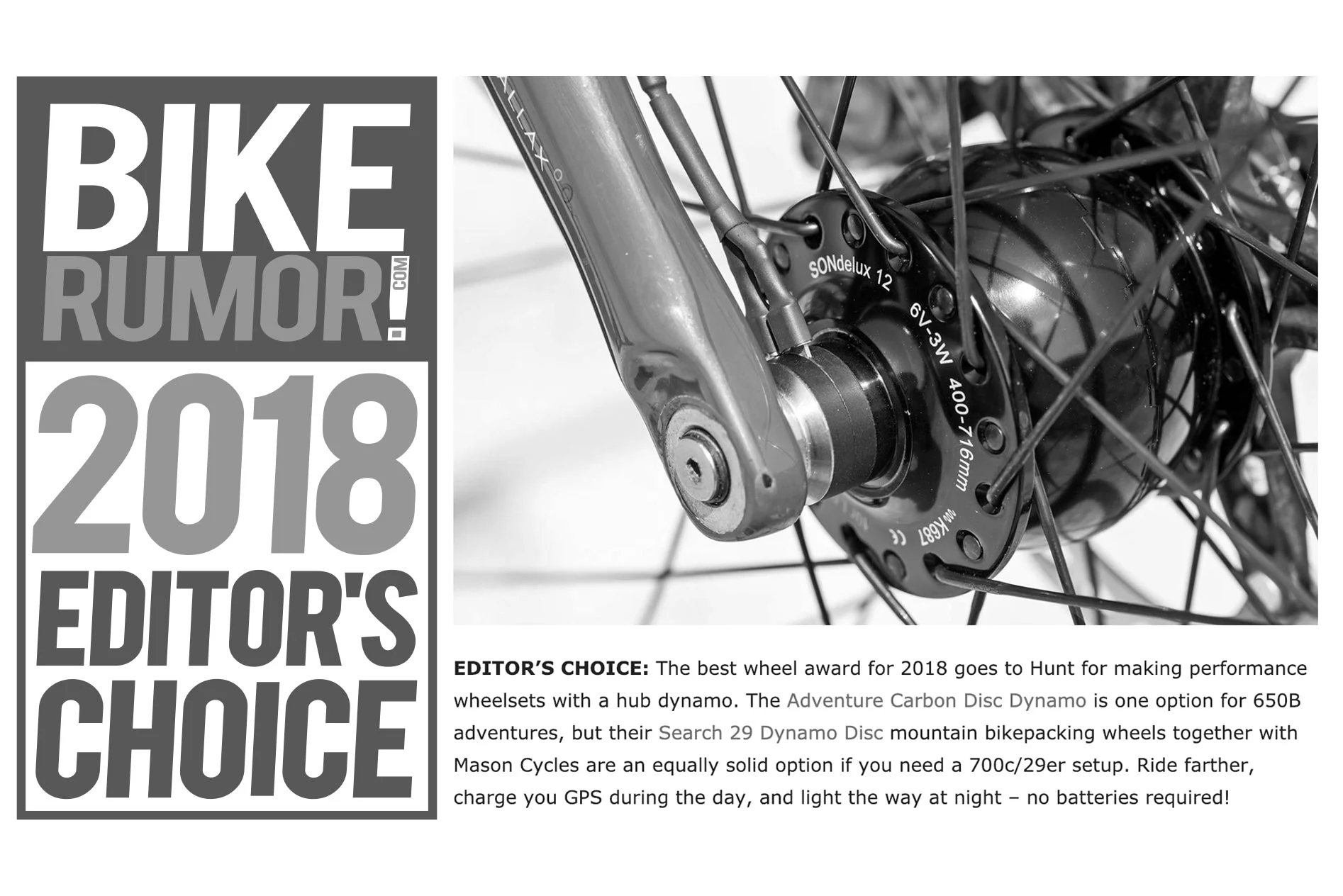 RE:NEW MASON x HUNT 650B Adventure Dynamo Disc Wheelset - Image 13